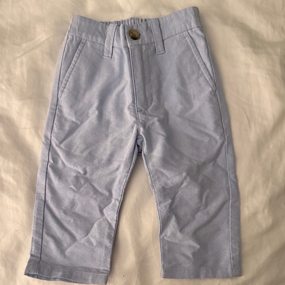 Janie and Jack Sky Blue Baby Trousers
